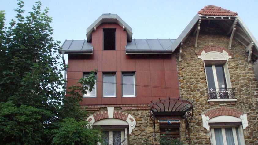 Surélévation d'un pavillon de 1923 en site classé